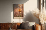 Paul Sinus Wandbild in 40x60cm Oranger Singvogel im Morgentau mit goldener Lichtstimmung