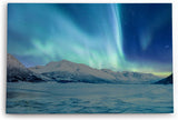 Paul Sinus Wandbild 120x80cm Berge Schnee Norwegen Polarlichter Sternenhimmel