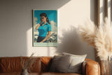 Paul Sinus Wandbild in 40x60cm Wonna Fly With Me mit charmanter Frau im Retro-Stil vor kleinen Flugzeugen für stilvolle Wandgestaltung