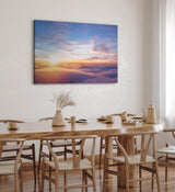 Paul Sinus Wandbild 120x80cm Über den Wolken Sonne Himmel Sonnenuntergang