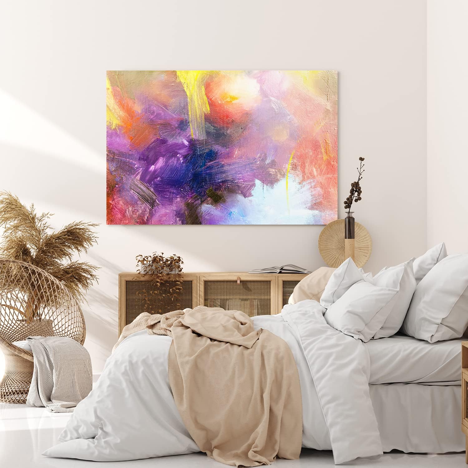 Paul Sinus Wandbild 120x80cm Abstrakt Struktur Textur Kratzer Farben Modern