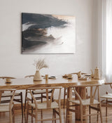 Paul Sinus Wandbild 120x80cm Kunstvolle Pinselstriche Grau Schwarz Abstrakt