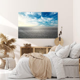 Paul Sinus Wandbild 120x80cm Straße Asphalt Horizont Himmel Fotokunst Sonnenuntergang