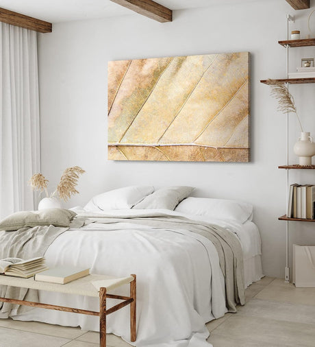 Paul Sinus Wandbild 120x80cm Herbstblatt Nahaufnahme Makrofotografie Herbst Blattadern