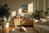 Paul Sinus Kunstdruck 40x60cm Schmetterling Nahaufnahme mit orange-schwarzen Flügeln – Moment voll Balance und Ruhe