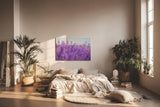 Sinus Art Wandbild 120x80cm Duftender Lavendel in sanften Lila- und Blautönen mit weichem Hintergrund