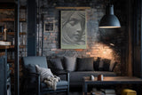 Paul Sinus Wandbild in 40x60cm The Sleeping Muse – Elegante Darstellung eines in feinen Linien gearbeiteten weiblichen Gesichts in sanfter Ruhe