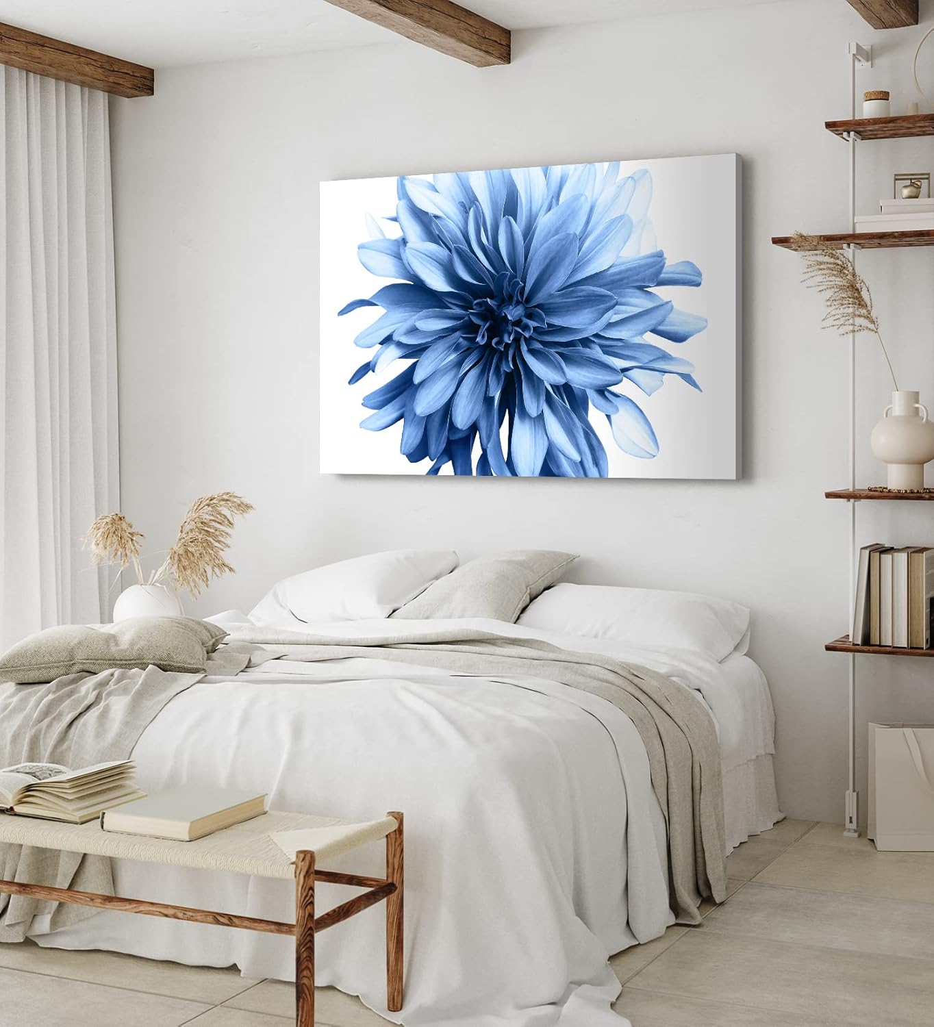 Paul Sinus Wandbild 120x80cm Dahlien Blume blaue Blüte Kunstvoll Fotokunst