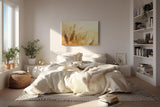 Sinus Art Wandbild 120x80cm Sommerliches Kornfeld mit Weizenähren in goldener Abendsonne