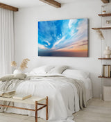 Paul Sinus Wandbild 120x80cm Himmel Meer Horizont Wolken Blau Sonnenuntergang