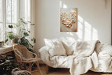 Paul Sinus 60x90cm Wandbild Herz aus Blütenblättern – Emotionale Wanddekoration mit natürlicher Blume