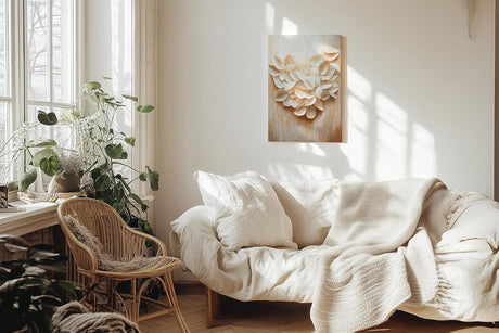 Paul Sinus 60x90cm Wandbild Herz aus Blütenblättern – Emotionale Wanddekoration mit natürlicher Blume