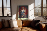 Paul Sinus Wandbild in 40x60cm Marilyn Monroe mit Gewehren und US-Flagge – glamouröses Pop-Art-Motiv mit rebellischer Note
