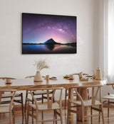 Paul Sinus Wandbild 120x80cm Berg See Nacht Milchstraße Sternenhimmel Sterne