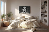 Sinus Art Wandbild 120x80cm Stilisiertes Frauenporträt mit intensivem Ausdruck und künstlerischer Bearbeitung