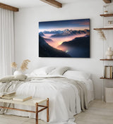 Paul Sinus Wandbild 120x80cm Berge im Nebel Dolomiten Italien Alpen Gebirge Nacht