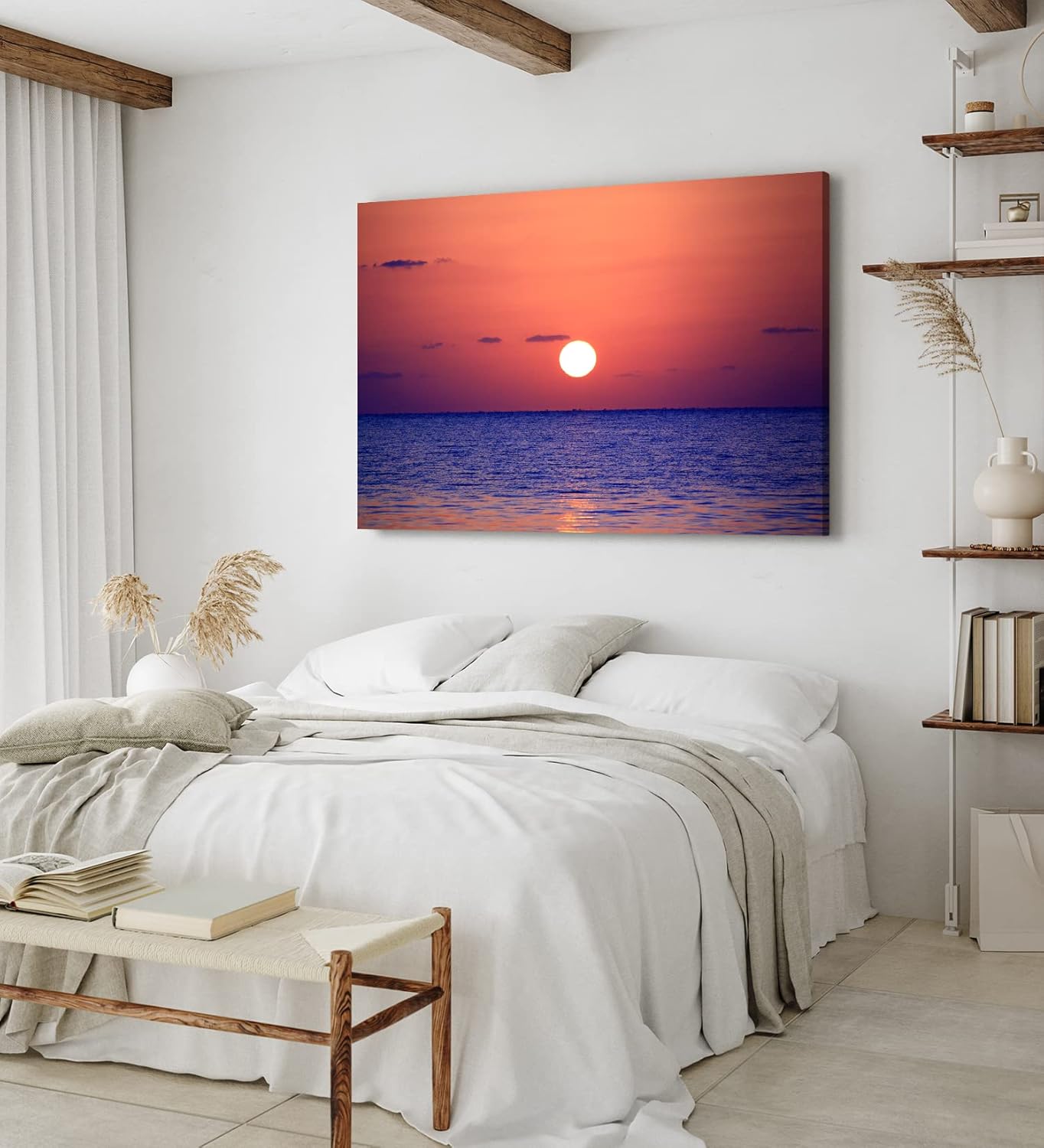 Paul Sinus Wandbild 120x80cm Sonnenuntergang Horizont Ozean Meer Abend