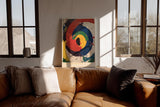 Paul Sinus Wandbild in 40x60cm Center Disrupted Abstrakte Kreisstruktur in intensiven Farben