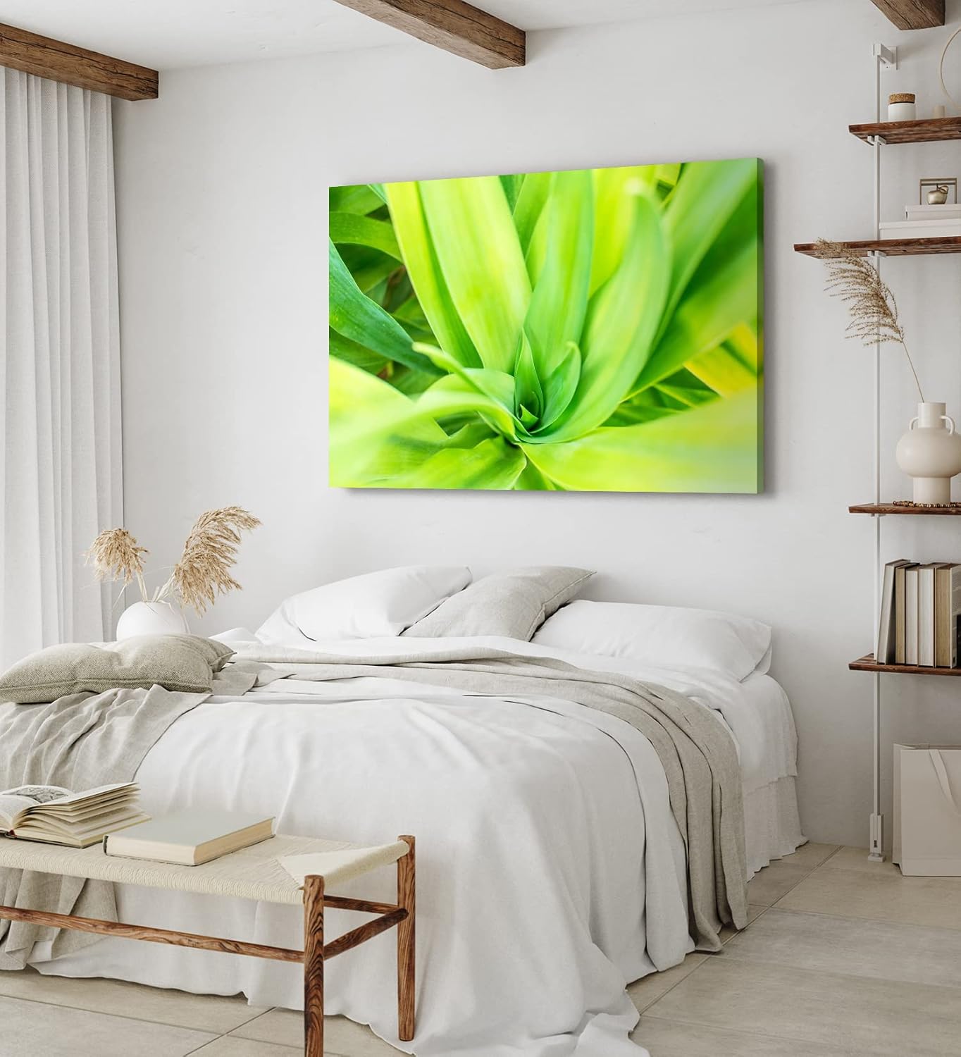 Paul Sinus Wandbild 120x80cm Grüne Pflanze Makrofotografie Kunstvoll Dekorativ