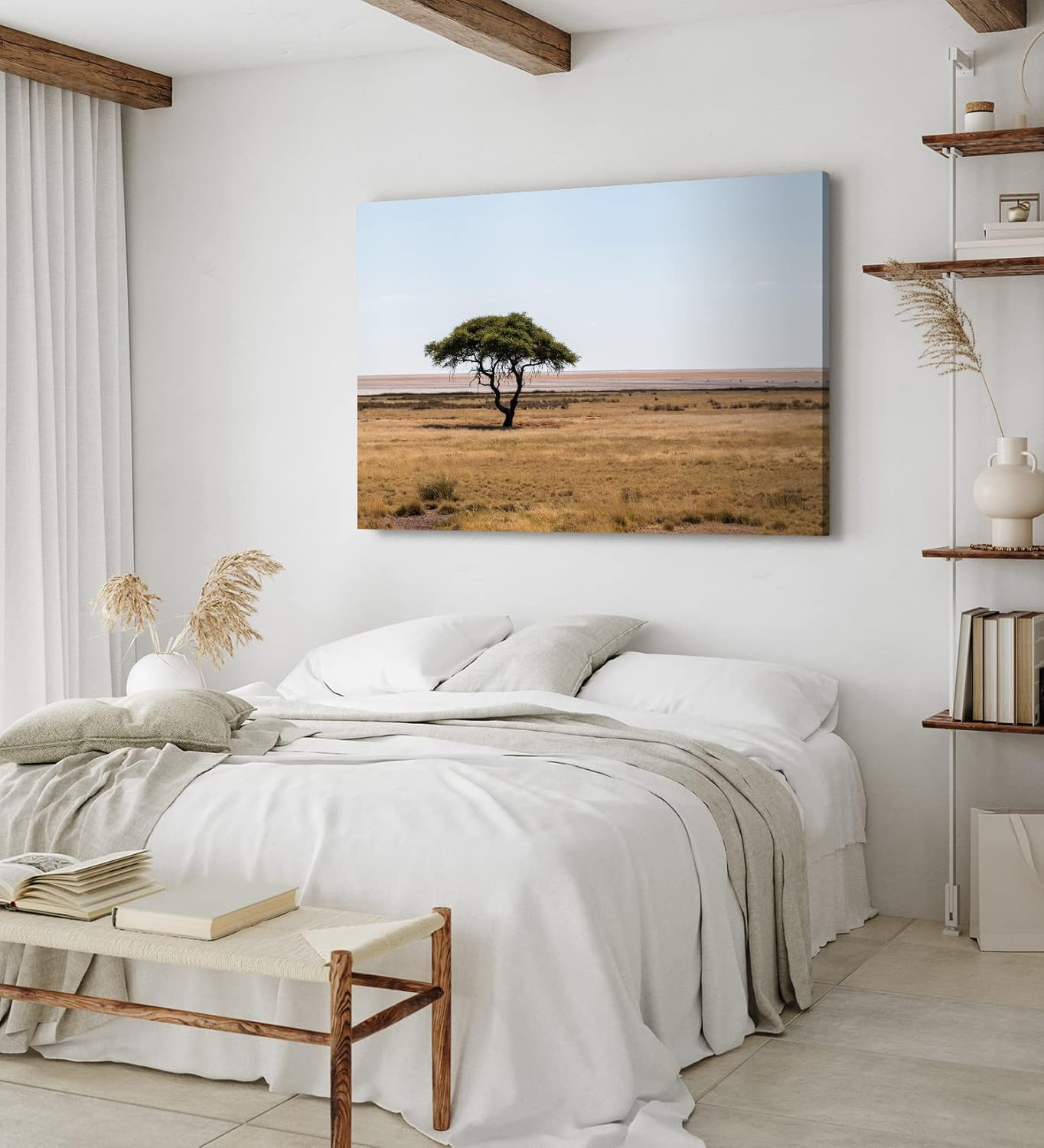 Paul Sinus Wandbild 120x80cm Afrikanische Landschaft Burkea Africana Bäume Steppe