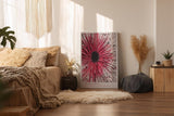 Paul Sinus Wandbild in 40x60cm Blast Point Abstrakte Explosion in Rot, Schwarz und Weiß