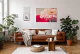 Sinus Art Wandbild 120x80cm Ruhiges Blütenmotiv mit harmonischer Lichtführung und sanften Rosétönen