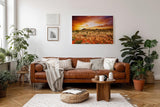Sinus Art Wandbild 120x80cm Das warme Licht des Sonnenuntergangs verleiht der Szene Tiefe und emotionale Wärme
