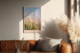 Paul Sinus Wandbild in 40x60cm Song of the Meadow Zarte Wildblumen im Sommerwind vor blauem Himmel für frische und natürliche Raumakzente