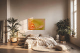 Sinus Art Wandbild 120x80cm Makroperspektive einer gelben Rose – Symbol für Freude, Wärme und Sanftheit