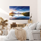 Paul Sinus Wandbild 120x80cm Bachalpsee Schweiz Alpensee See Landschaft Berggipfel