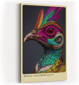 Paul Sinus Wandbild in 40x60cm Royal Feathercraft Farbenprächtiges Vogelportrait mit intensiven Kontrasten