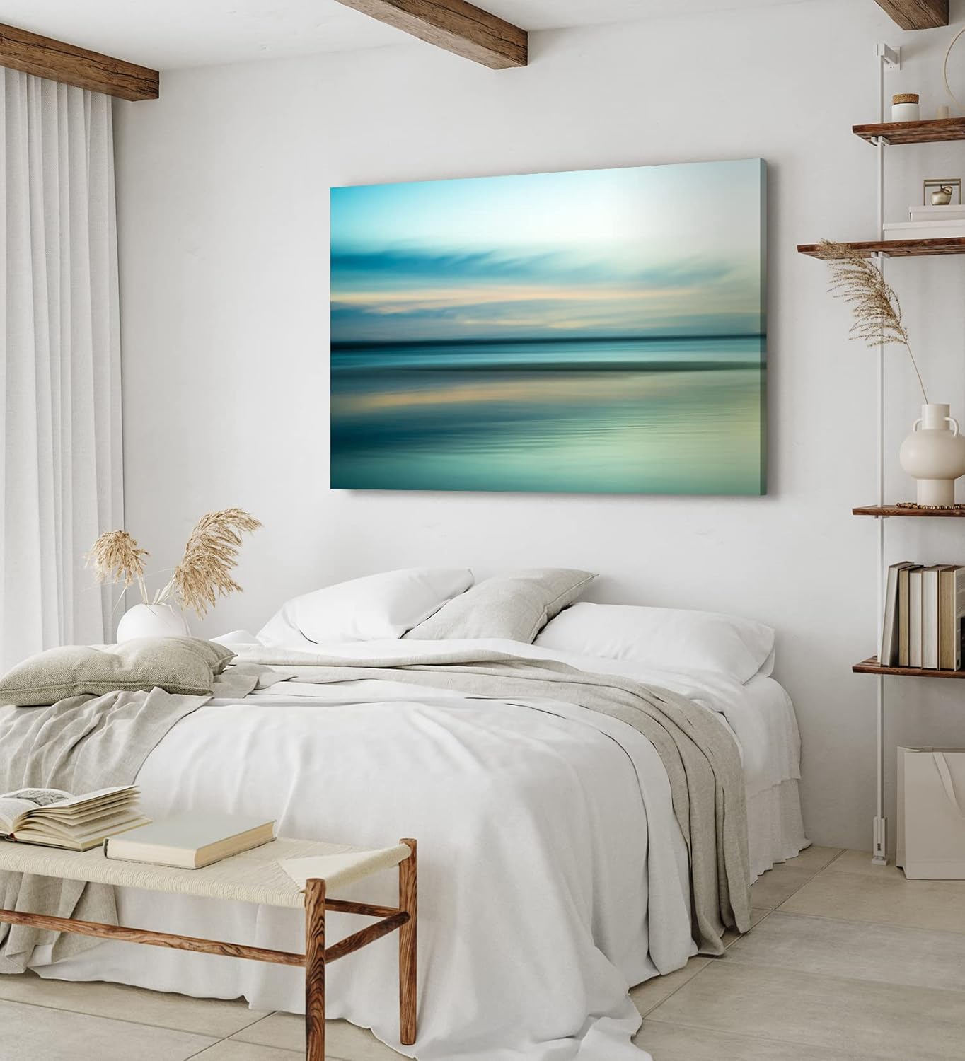 Paul Sinus Wandbild 120x80cm Horizont Meer Himmel Abstrakt Kunstvoll Minimal