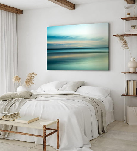 Paul Sinus Wandbild 120x80cm Horizont Meer Himmel Abstrakt Kunstvoll Minimal