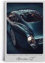 Paul Sinus Leinwandbild 40x60cm Aurelio GT – Luxus, Eleganz, Geschwindigkeit, Sportwagen, Design, Retro, Zukunft, Stil, Automobil, Exklusivität