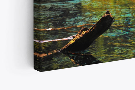 Paul Sinus Wandbild 120x80cm Bergsee Natur Wasser Bäume See Sonnenstrahlen Türkis