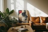 Paul Sinus 60x90cm Wandbild Silent Grace – Abstraktes Frauenprofil in ruhiger Farbkomposition auf Leinwand Holzrahmen