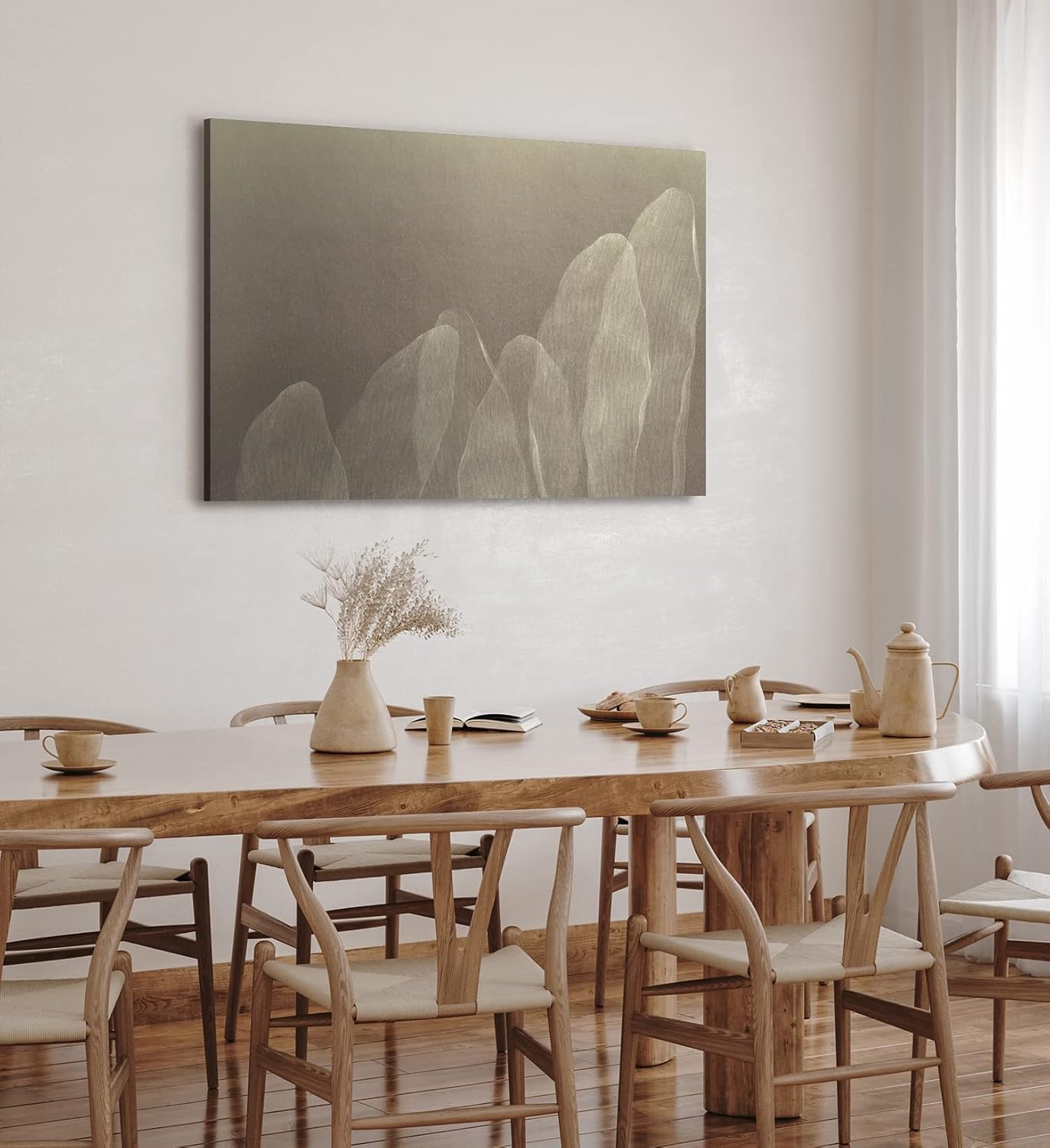 Wandbild 120x80cm Abstrakte Kunst Blüten Blütenblätter Braun Modern