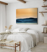 Paul Sinus Wandbild 120x80cm Berge Gebirge Bergkette Natur Nebel Horizont