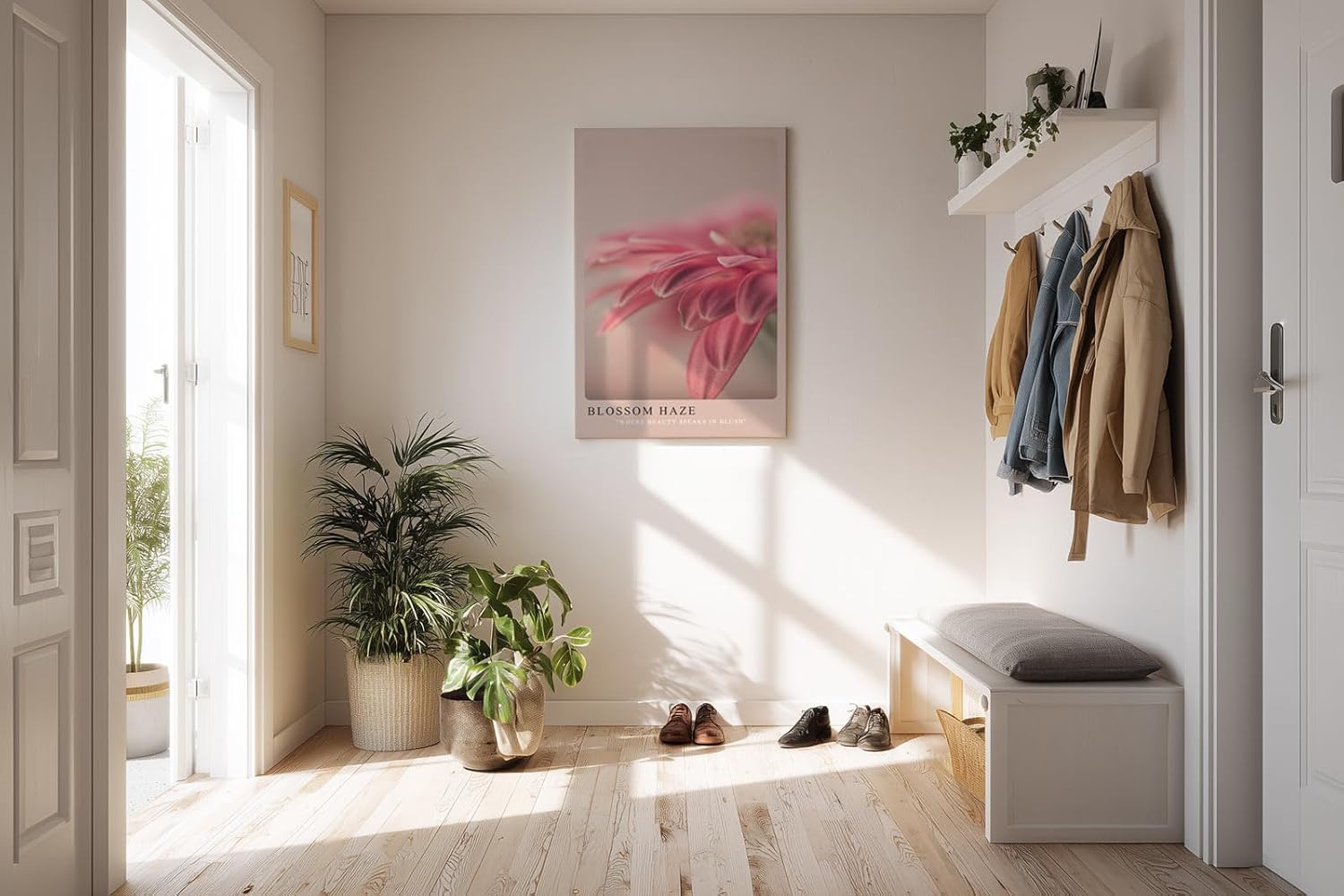 Paul Sinus Kunstdruck 40x60cm Blossom Haze – Zartrosa Blütentraum mit weichem Fokus