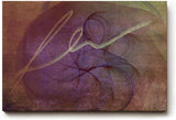 Sinus Art Wandbild 120x80cm Verschlungene Linien und violette Flächen auf texturierter brauner Basis