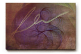 Sinus Art Wandbild 120x80cm Verschlungene Linien und violette Flächen auf texturierter brauner Basis