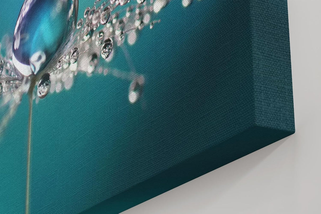 Sinus Art Wandbild 120x80cm Zauberhaftes Motiv mit spiegelnden Tropfen und weichen Farben für moderne Ästhetik