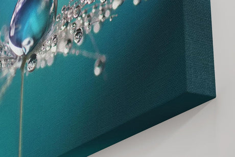 Sinus Art Wandbild 120x80cm Zauberhaftes Motiv mit spiegelnden Tropfen und weichen Farben für moderne Ästhetik