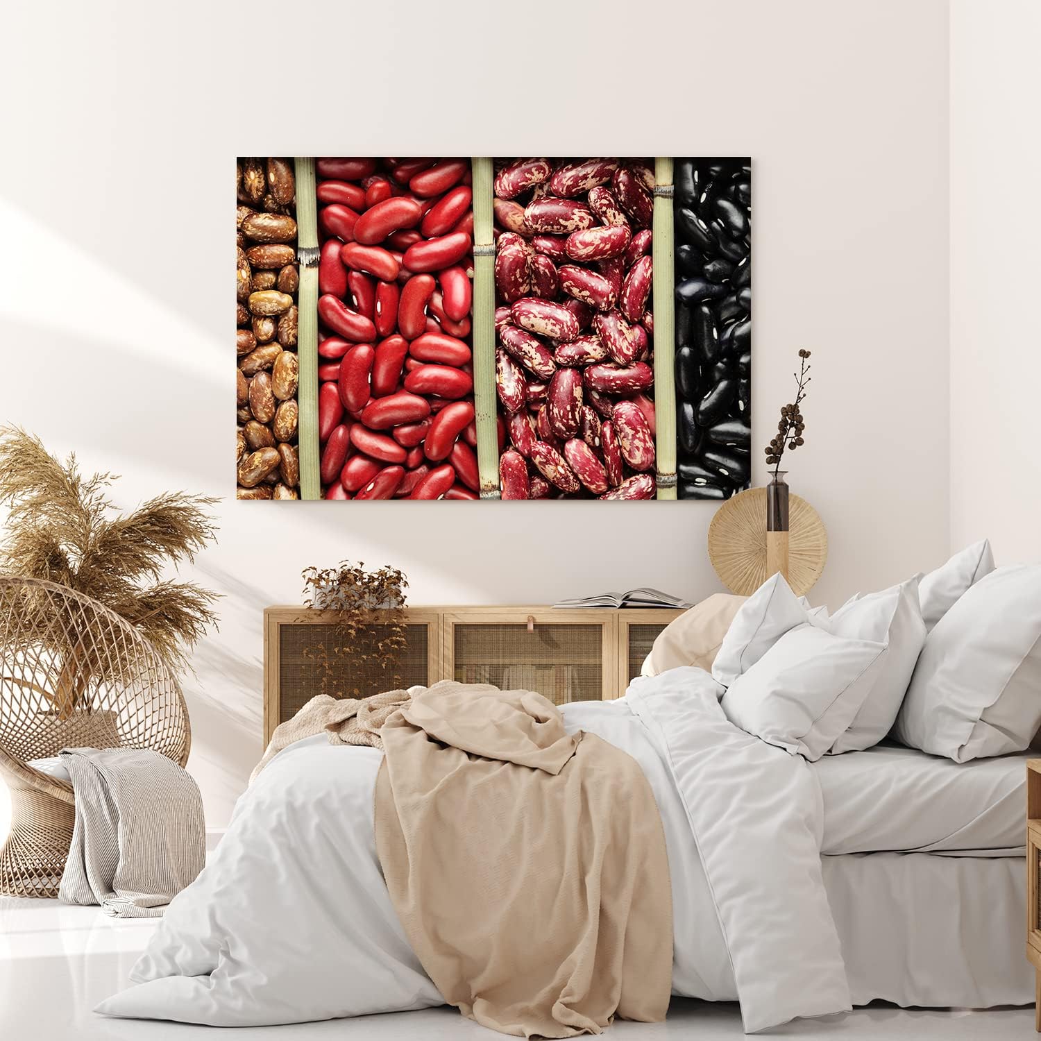 Paul Sinus Wandbild 120x80cm Bohnen Küche Essen Makrofotografie Dekorativ Fotokunst