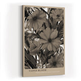 Paul Sinus Wandbild in 40x60cm Faded Bloom – Sepiafarbene Blüten im nostalgischen Stil mit malerischer Struktur