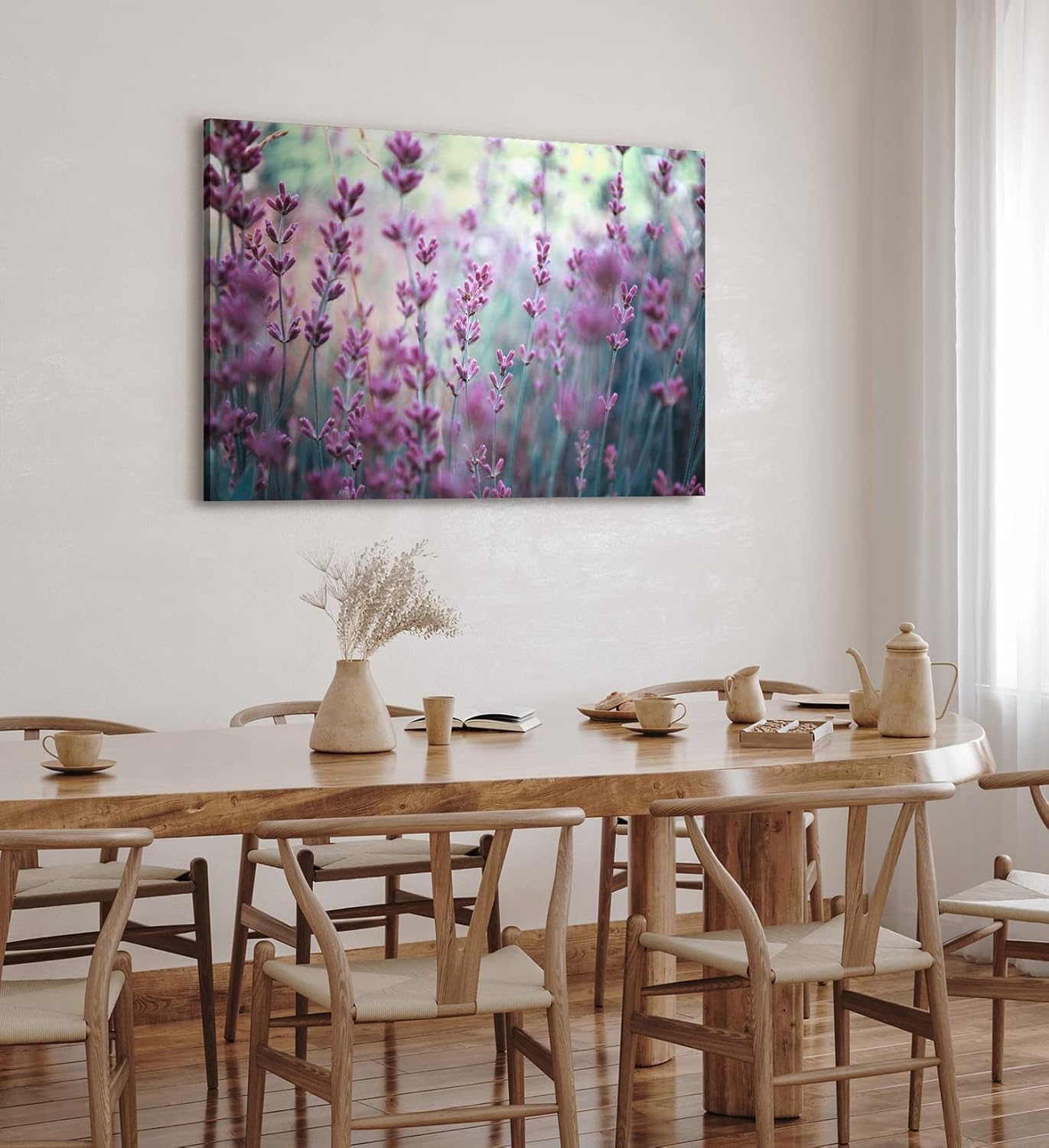 Paul Sinus Wandbild 120x80cm Lavendel Lavendelfeld Wildblumen Blumen Blüten Violett