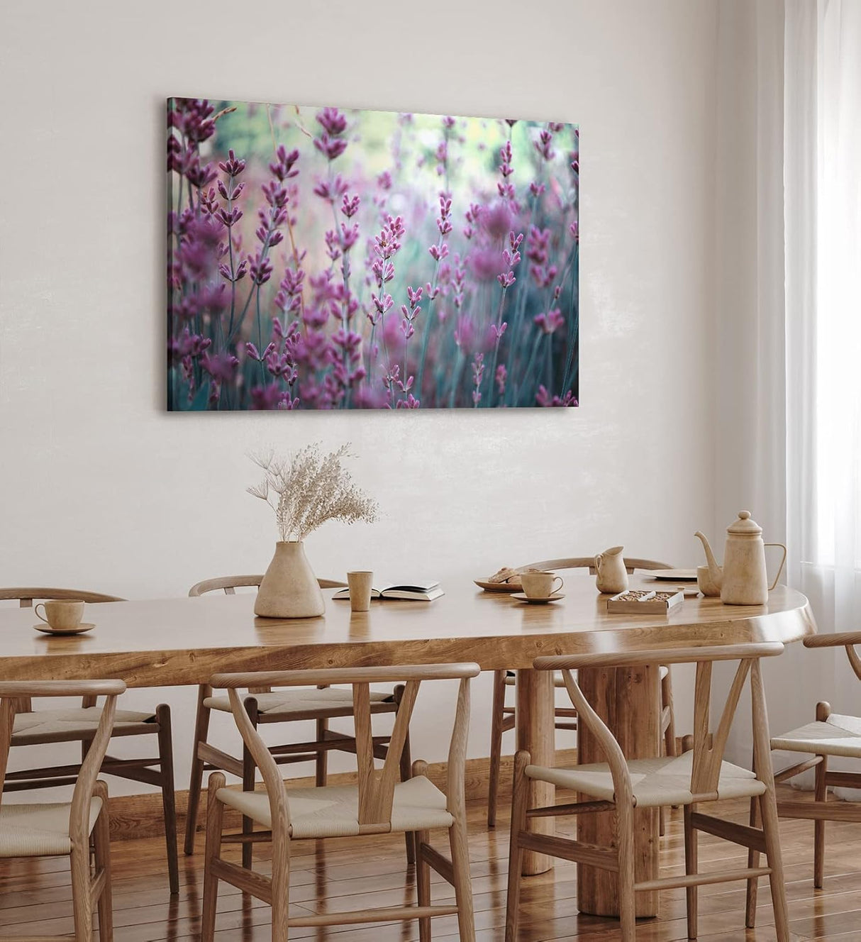 Paul Sinus Wandbild 120x80cm Lavendel Lavendelfeld Wildblumen Blumen Blüten Violett