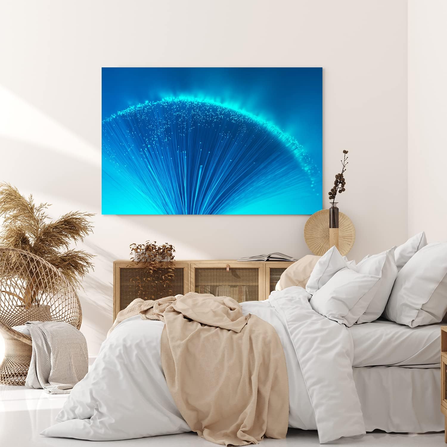 Paul Sinus Wandbild 120x80cm Blaues Bild Kunstvoll Fotokunst