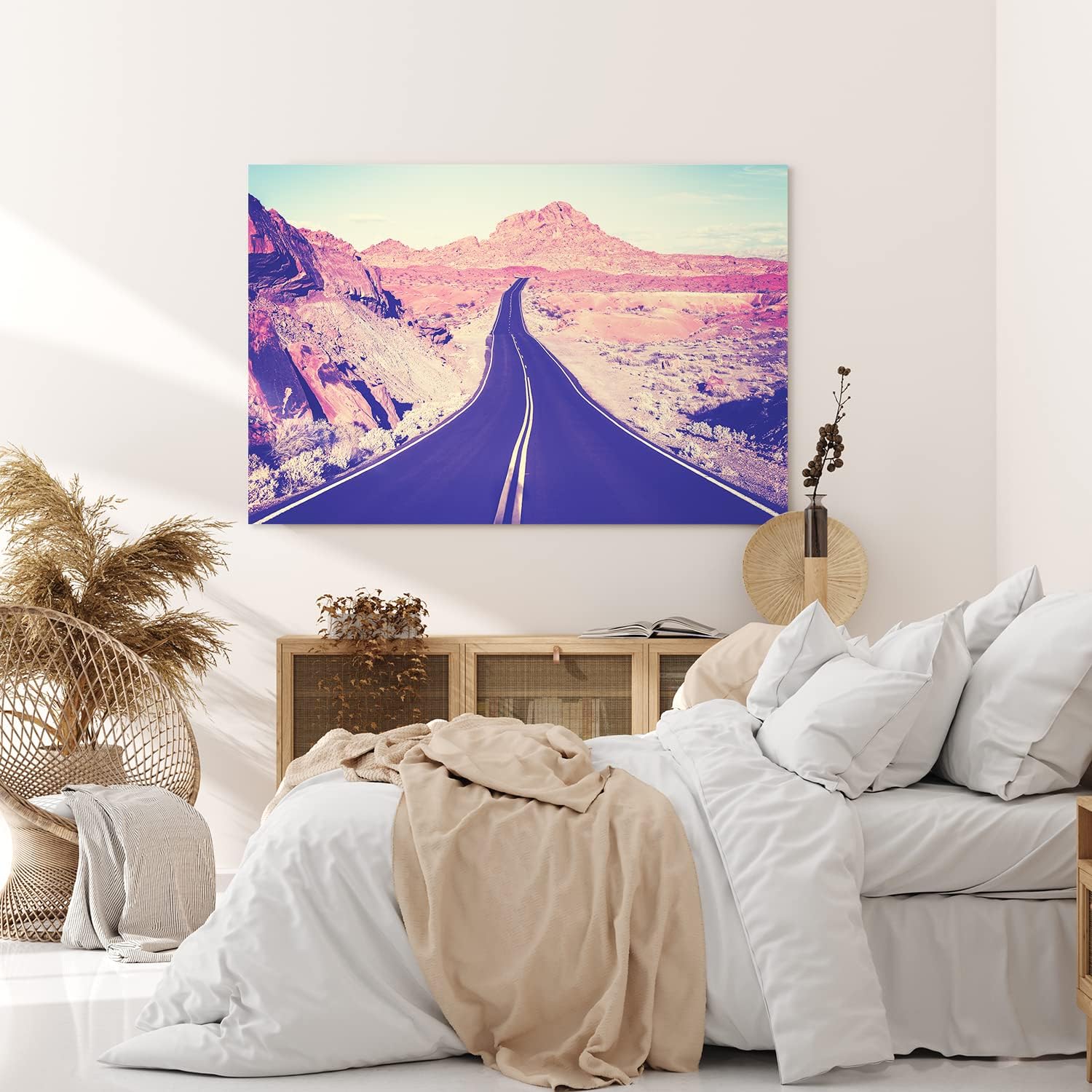 Paul Sinus Wandbild 120x80cm Straße Arizona USA Steppe Berge Sonnenschein