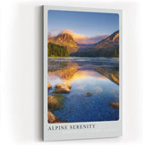 Paul Sinus Kunstdruck 40x60cm Alpine Serenity Bergsee Spiegelung Alpen Sonnenlicht Stille Naturidylle